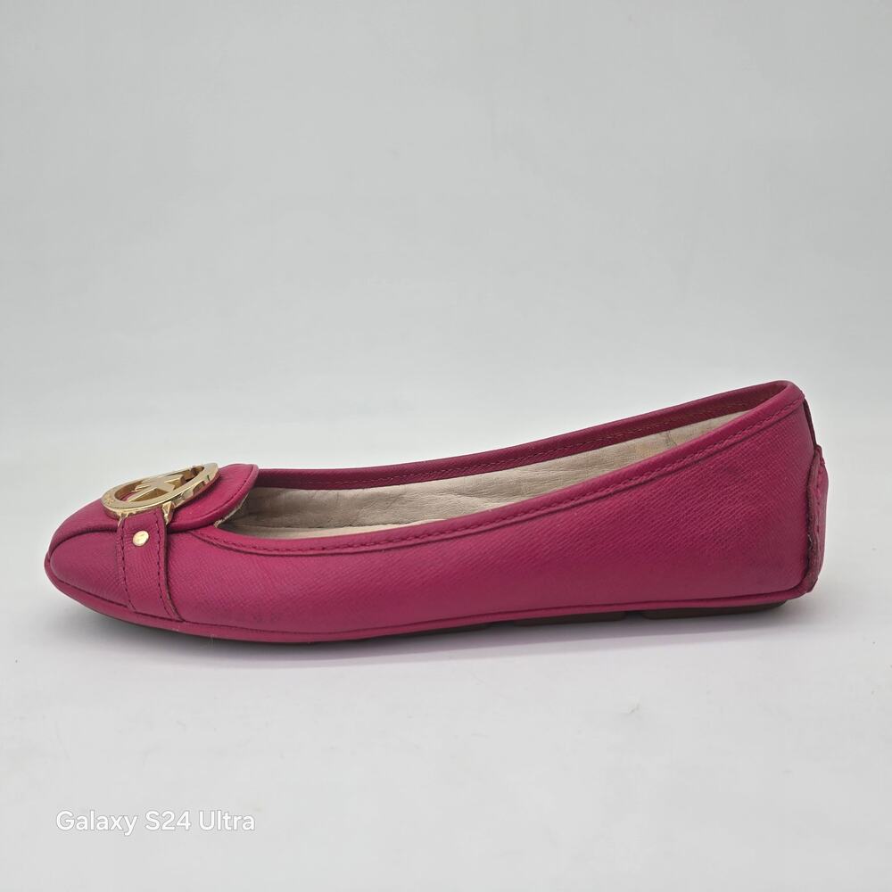 Michael Kors Flats Pink Leather Slip On Moccasin Drivers Moc Women's 7M - Picture 3 of 10